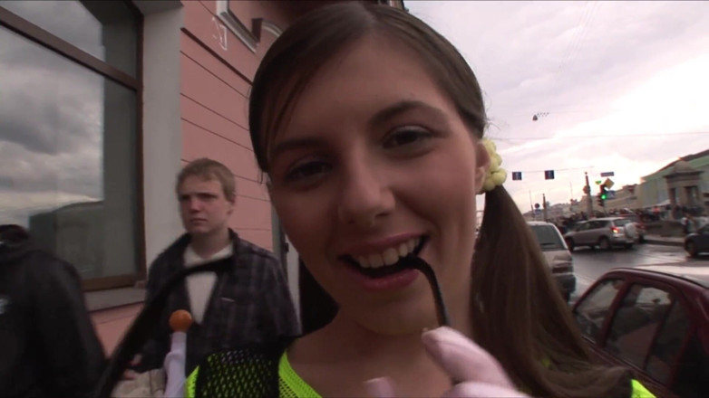 Monster Cocks: A giant cock for the girl with the giant glasses!