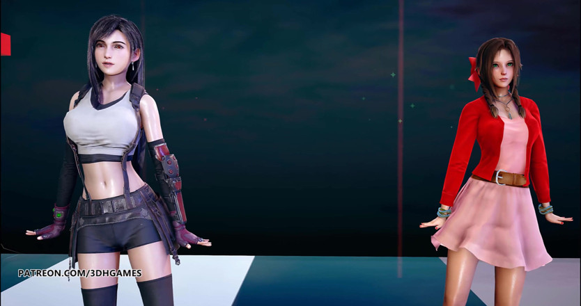 3D-Hentai Games: Berry Good - Mellow Mellow, Tifa Lockhart Aerith, fantasi terakhir striptis...