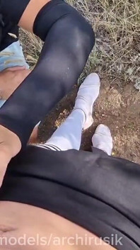 Passers-by Are Shocked, a Femboy on the Highway Sucks and Gets Fucked in the Ass Until He Cums. Exclusive Trance Video
