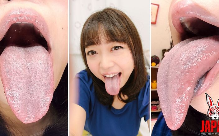 Japan Fetish Fusion: 젖은 혀로 얼굴을 핥는 유카 아사미. 입을 벌리세요... 그녀의 침은 지금 너다. POV에서 가상 키스.