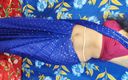 Suryasushma: Horny Indian Housewife in Blue Saree Stripped and Pussy Fingering...