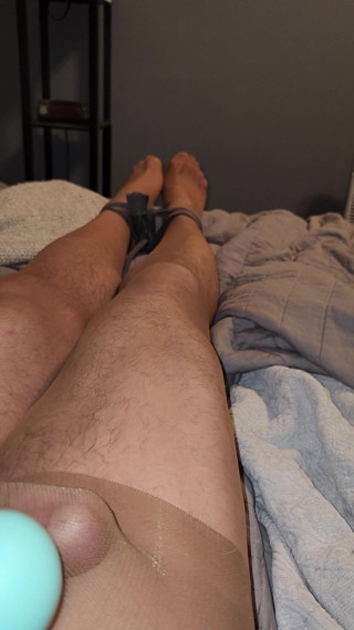 Nyronic: Bound and Cumming Hands-free in Pantyhose