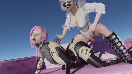 Gameslooper Sex Futanation: Рожеве вечірнє небо - фута анімація