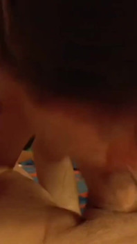 Blowjob Without Hands From a Beauty, with Cum on a Juicy Butt