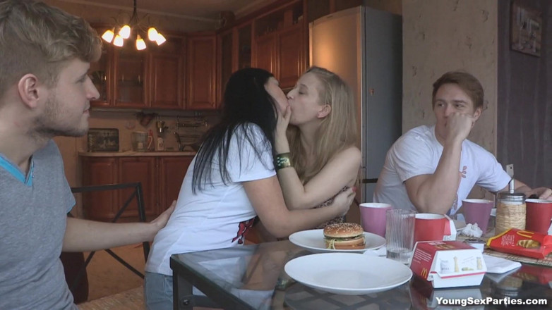Young Sex Parties: Teens fuck in pairs and more