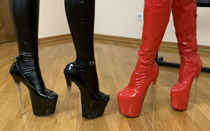 Petite Princesses FemDom (PPFemdom): High Heels and Stilettos Fetish with Two Latex Mistresses