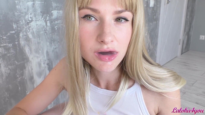 Laloka4you: Sensual blowjob and cum in mouth play