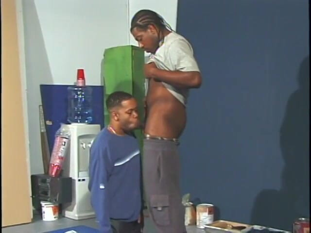 Gays Case: Black stud fucks his gay lover's mouth hardcore
