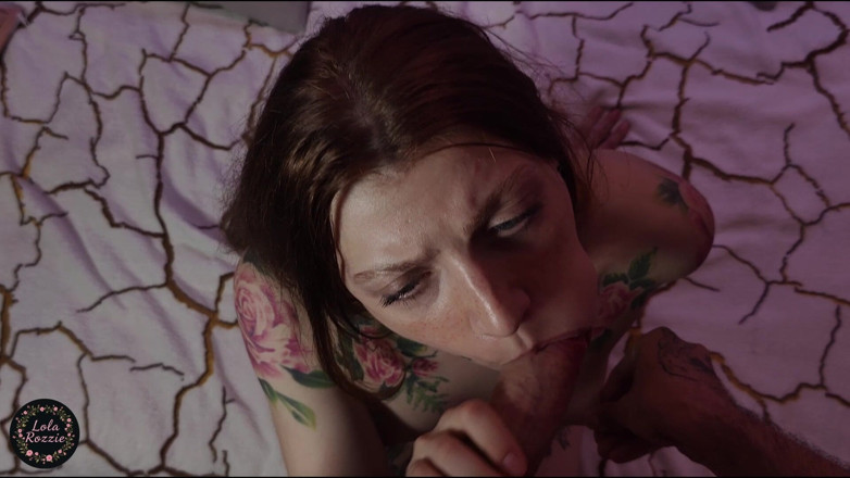 Lola Rozzie: Red-haired Rozzie Sucks Well and Gets Cum in Her Mouth...