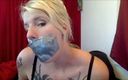 Selfgags classic: Gagging herself better than the gagged Hollywood actress from the...