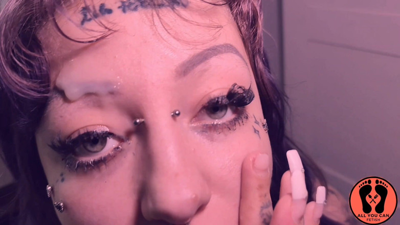 All You Can Fetish: Thick Facial Cumshot Goth Chubby Girl