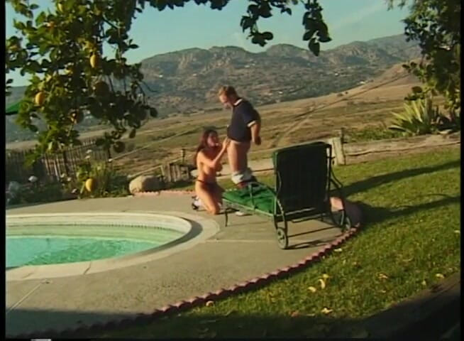 Straight to anal: Big titted brunette gets anally slammed outdoors