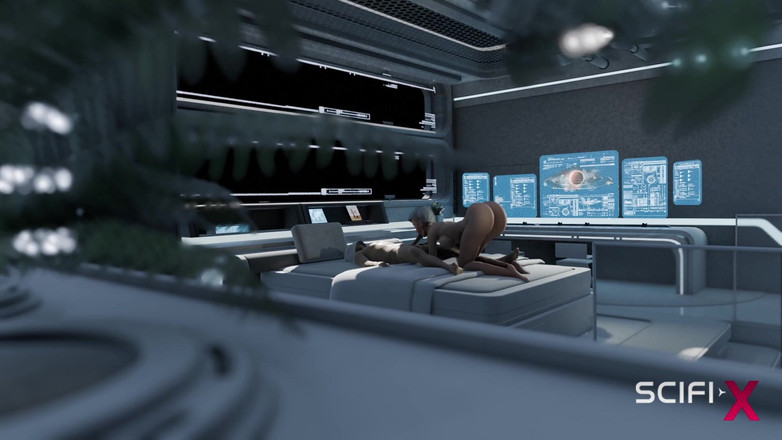 SciFi-X: ネクサス3 オービットメタ。セクシーなブロンドの3D宇宙ステーションのセックスアニメーション