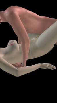 Animated 3D Porn - Asian Man Fucking Beautiful Girl in Missionary Pussy & Ass Creampie