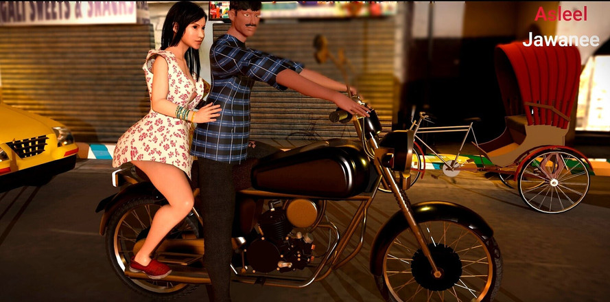 Asleel jawanee: 出口の彼氏が道路脇で彼のガールフレンドをファック