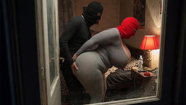 Animate golden: Big Tits Girl in Grey Outfit Gets Pressed From Behind...