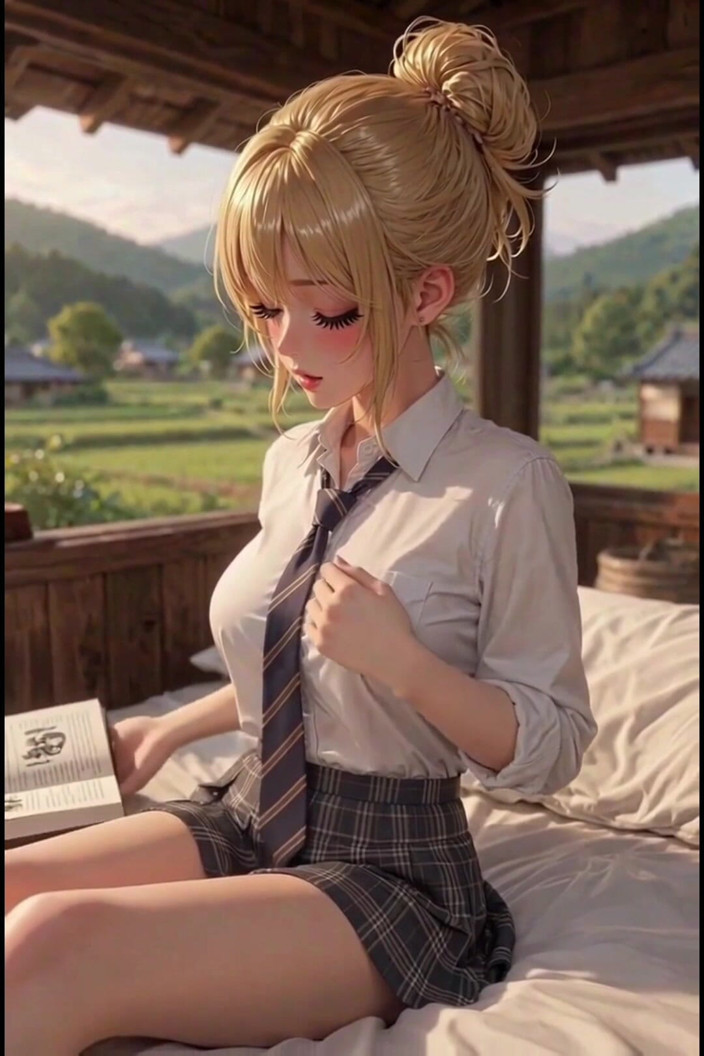 Wertstofsamler: Blonde Anime Masturbates on Terrace