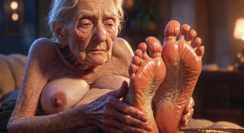 YOUR BEST FANTASY: Beautiful Big Wrinkled Feet Oiled up - Oil Dripping From Toes...