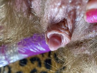 Cute Blonde 666: Bunny vibrator test masturbation POV closeup