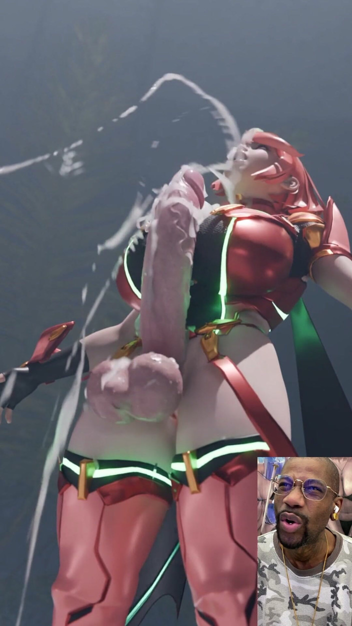 L6RD7BLU3 FUTA: Transgender besar futuristik tidak bisa berhenti muncrat hardcore pada dirinya...