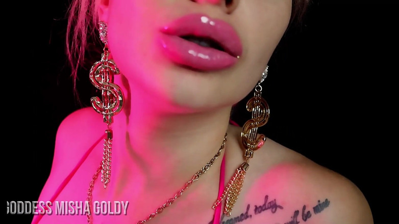 Goddess Misha Goldy: Lips addiction training! Become totally brain washed! Goon &amp; Jerk 3