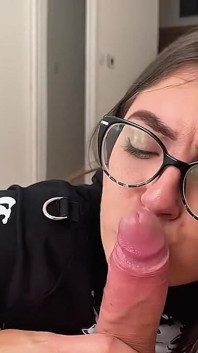 POV: Braces Teen Yoya Grey Does Homework… Then Swallows My Load