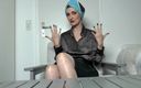 Lady Victoria Valente: Long Dark Red Fingernails and Fist Hand