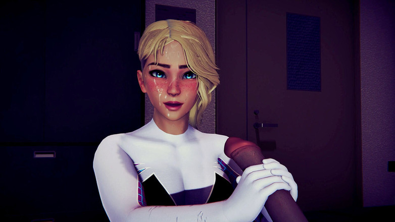 Waifu club 3D: Гвен дрочить твій член, поки ти не кінчиш