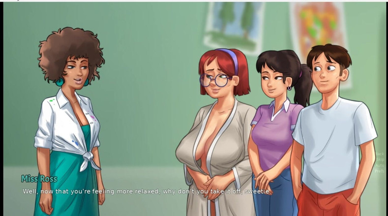 XXX Games Bunk: Summertime Saga - Judith posando nua para a arte