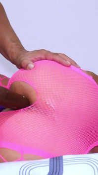 Hot Anal Training Session with a Huge Giant Black Dildo