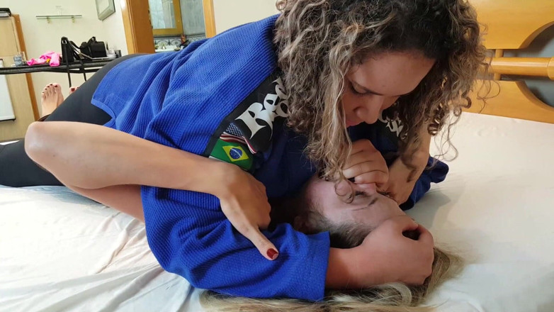 FetishKing: Hands Over Mouth Lesbian Fight - Try to Breath Little Bitch