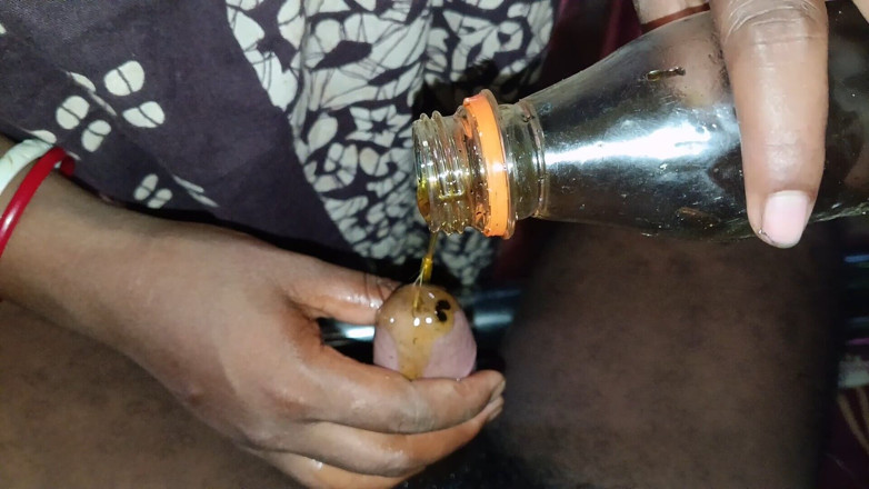 Yousokhona: Desi Housewife Oiled up and Ball Fucked