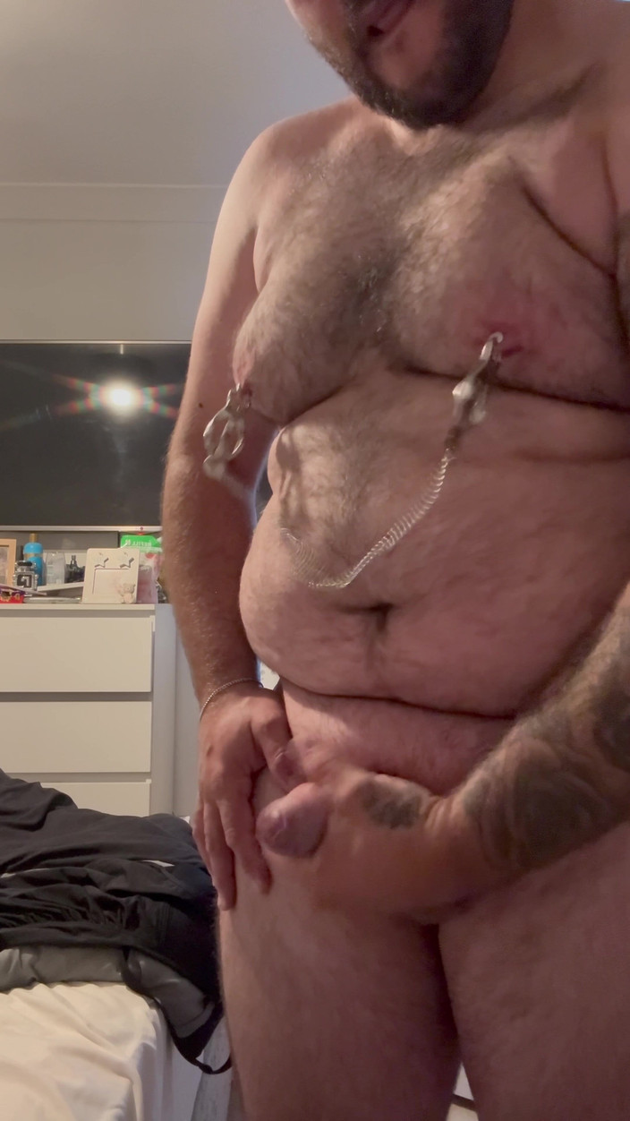 Shaun Cbt: Under kläder crossdress med undercover bondage och nippelklämmor