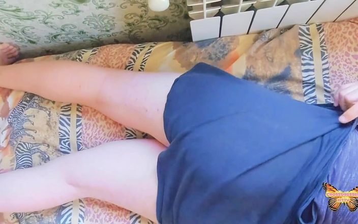 Kitty_Cross: Sexy Ladyboy Striptease Solo Performance Hot Short Dress