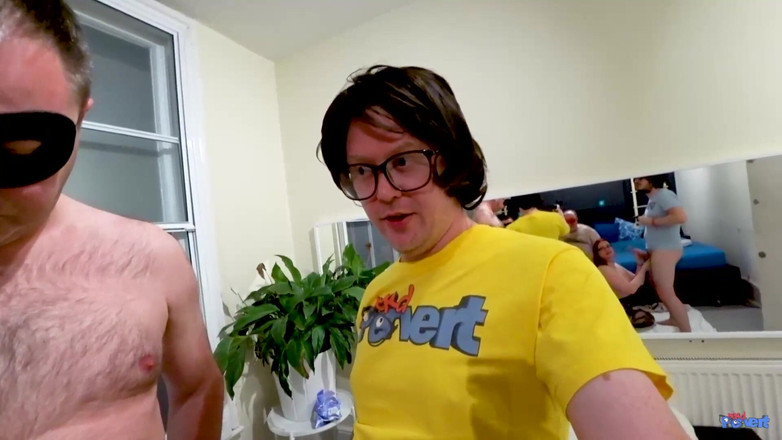 Nerd Pervert: The Bukkake Party Rue Bourbon - Pixie Peach - Queenie B - Demi...