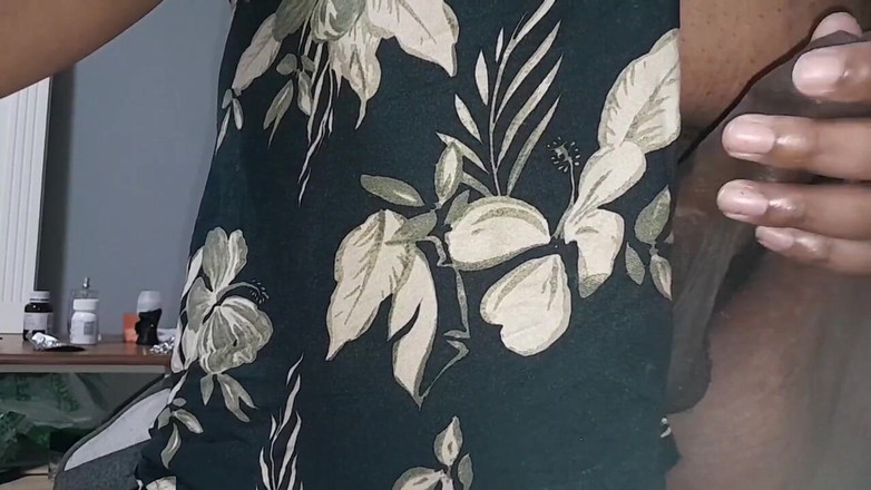 Eleasihle Esma: Tranny grote zwarte pik: bbw, grote zwarte lul, cumshot