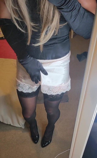 JessicaXD: Baby Pink satynowe francuskie majtki i czarna bielizna