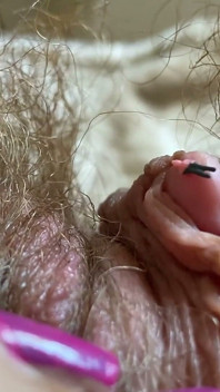 Big clit giantess with model train people extreme close up