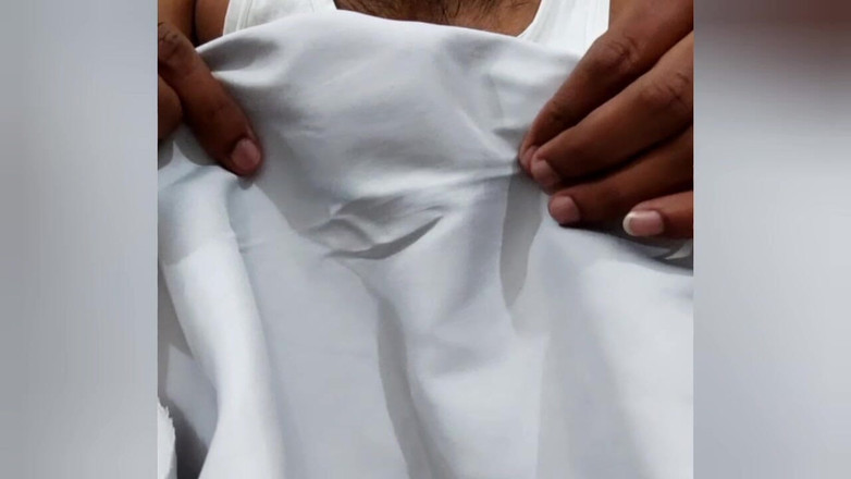 Satin And Silky: Porno ngocok kontol pakai kain sutera satin dengan kain sutera (86)