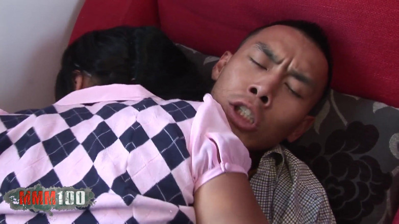 MMM100: Big tit latin slut fucked by Asian guy