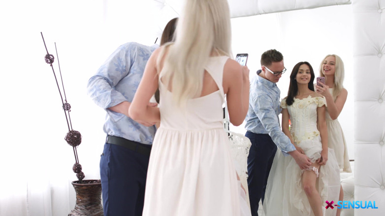 X-Sensual: Teen bride threesome