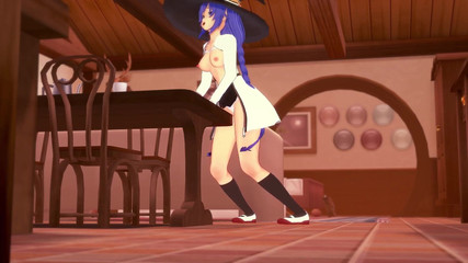 Wraith ward: Roxy si sgrilletta all'angolo del tavolo - Mushoku Tensei Hentai