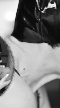 MILF Catwoman Sucks a Big Cock and Swallows the Cum Then Licks It From Her Hands in Double View