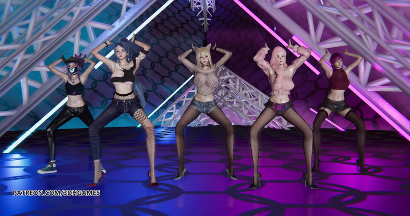 3D-Hentai Games: [MMD] ITZY - Loco Ahri Akali Kaisa Evelynn Seraphine Kda, strip-tease 4K 60FPS,...