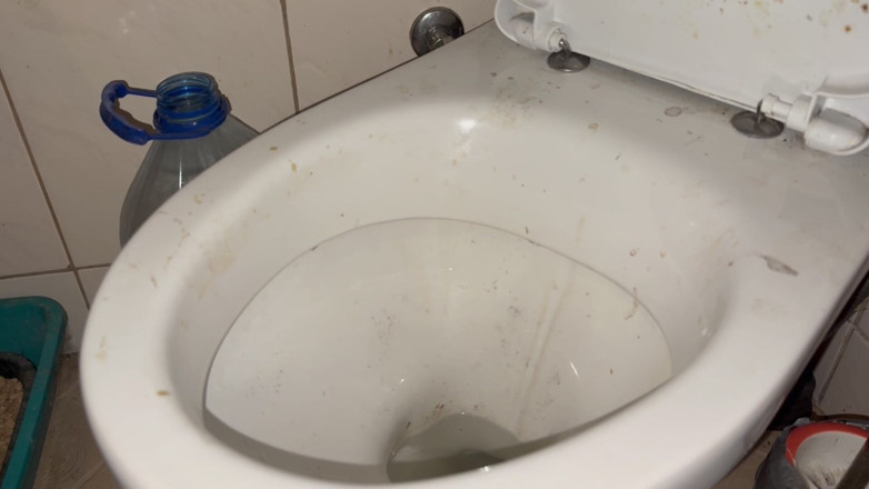 Elena917: Licking Dirty Floor and Toilet, Flashing Head in It