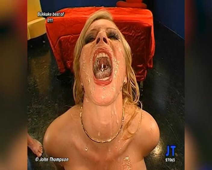 Horny girls want to fuck: Busty Blonde Drenched in Massive Bukkake Cumshots