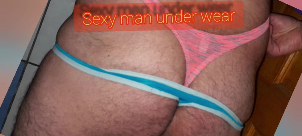 Sexy man underwear: Красивая мастурбация с использованием синих стрингов