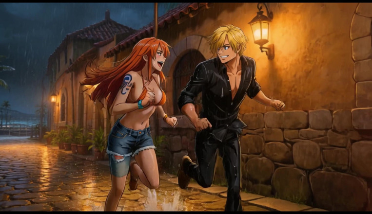 Sdanimacionescol: Nami Fucked Hard by Luffy and Zoro - Threesome on the...