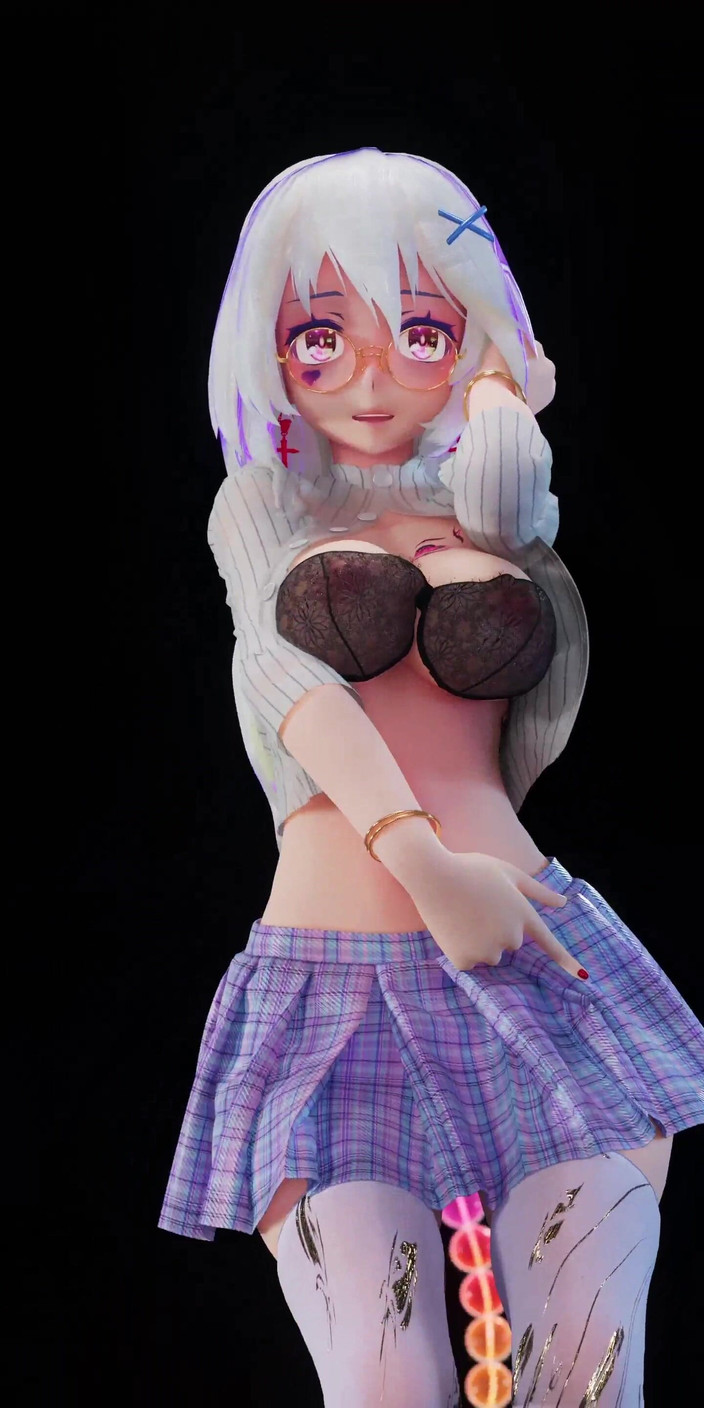 MikuMotion: Număr de telefon dop anal; Lanțul de șireturi; Fustă ultra-scurtă cu...