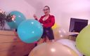 Nylon fetish 4u: Episode 417. Angry Step-mom Pops 20 Huge Colorful Balloons Using a Needle,...